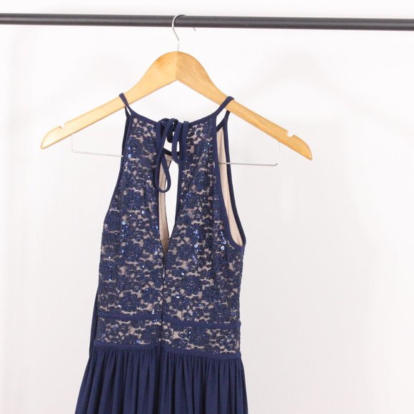 *Laura Navy Backless Maxi Dress - Picture 6 of 9